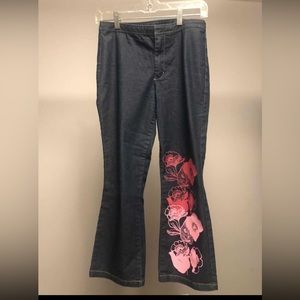 In Wear Capri Jeans with Flower Print